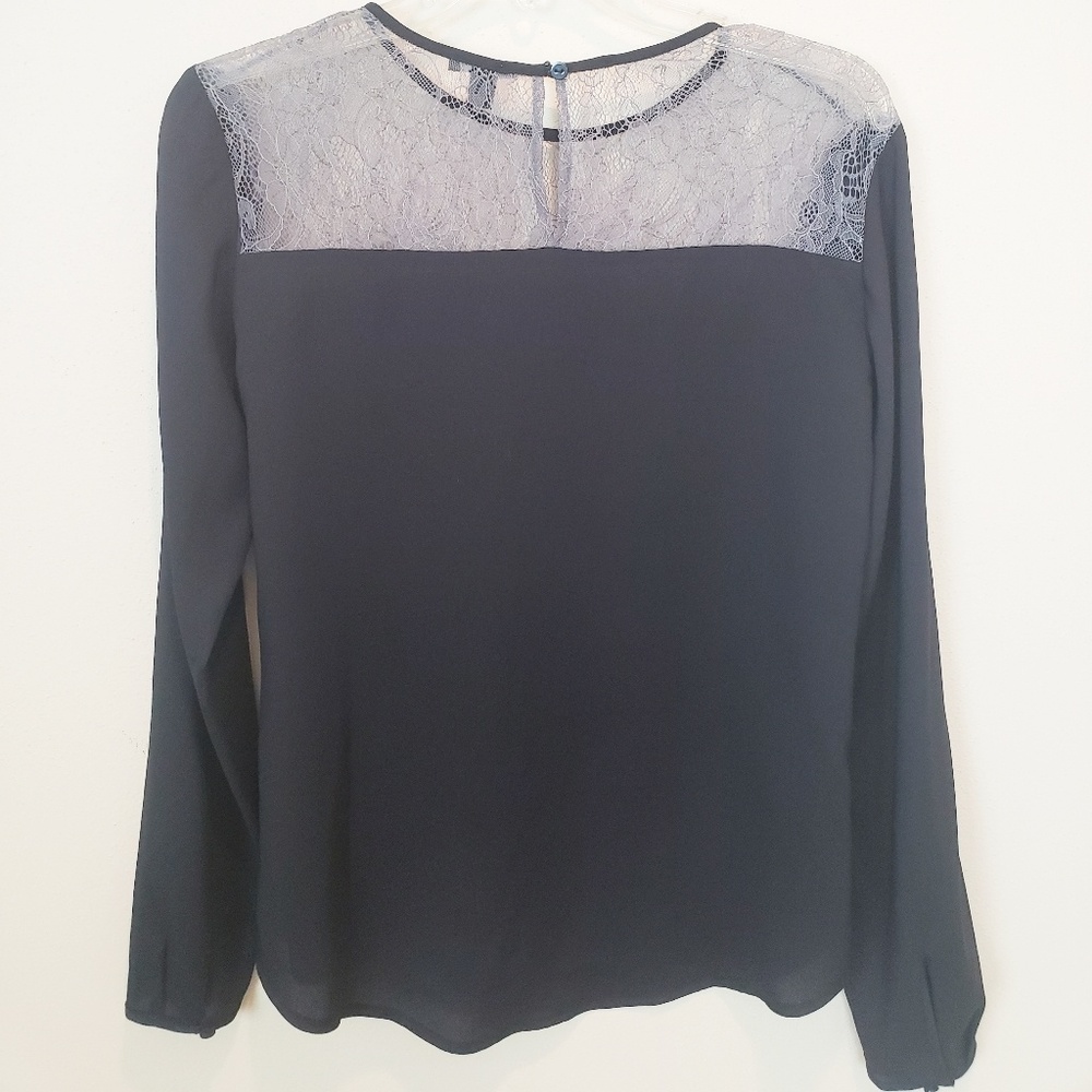 Ann Taylor Black Blouse Sz X-Small